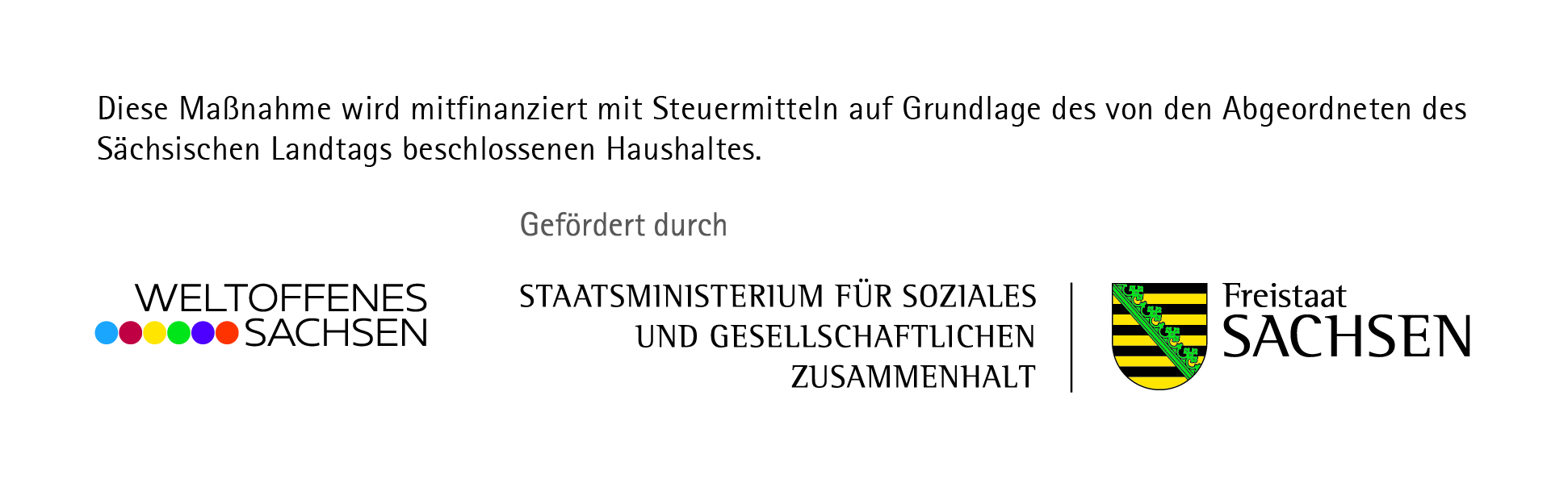 Logo: Freistaat Sachsen - Staatsministerium für Soziales und Gesellschaftlichen Zusammenhalt